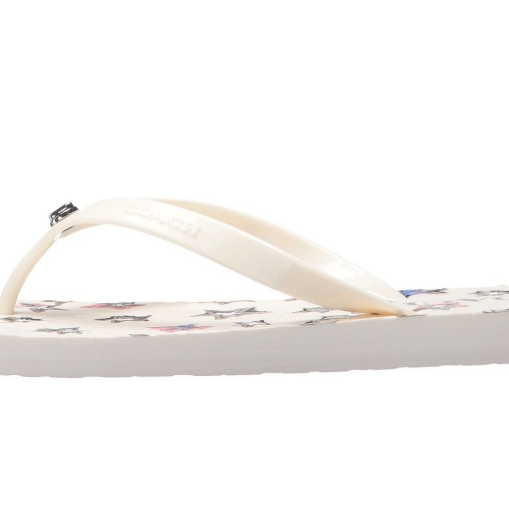 COACH SANDALS FLIP-FLOPS  WHITE - Picture 4 of 8